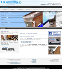 One of our website designs - ID Installations