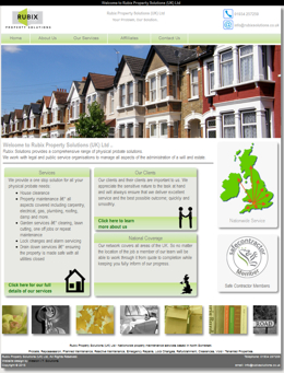 One of our website designs - Rubix Solutions home page