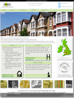 One of our website designs - Rubix Solutions home page